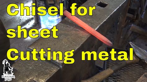 easy way to cut sheet metal|cutting sheet metal with chisel.